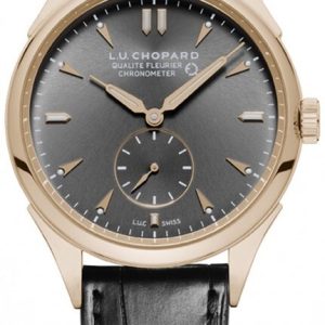 Chopard Herrklocka 161896-5003 L.U.C Grå/Läder Ø39 mm