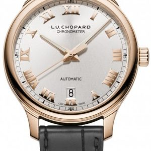 Chopard Herrklocka 161937-5001 L.U.C Silverfärgad/Läder Ø42 mm