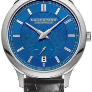 Chopard Herrklocka 161946-1002 L.U.C Blå/Läder Ø40 mm