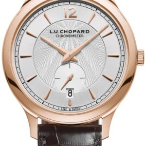 Chopard Herrklocka 161946-5001 L.U.C Silverfärgad/Läder Ø40 mm