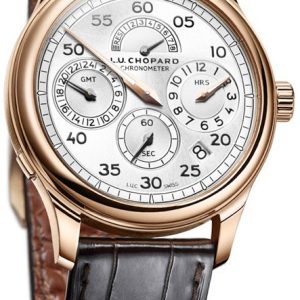 Chopard Herrklocka 161971-5001 L.U.C Silverfärgad/Läder Ø43 mm