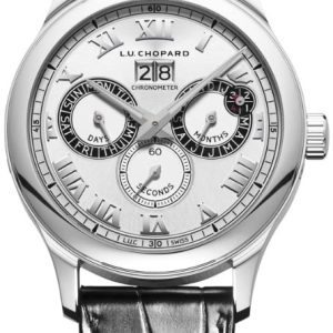 Chopard Herrklocka 168561-3001 L.U.C Silverfärgad/Läder Ø43 mm