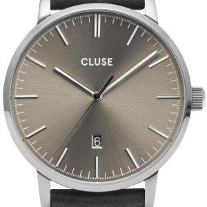 Cluse Damklocka CG1519501001 Aravis Grå/Läder Ø40 mm