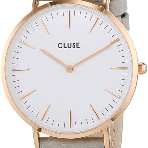 Cluse Damklocka CL18015 Vit/Läder Ø38 mm