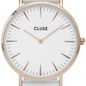 Cluse Damklocka CL18042 La Boheme Vit/Läder Ø38 mm