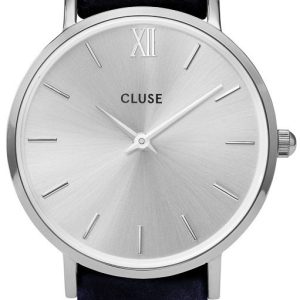 Cluse Damklocka CL30041 Minuit Grå/Läder Ø33 mm