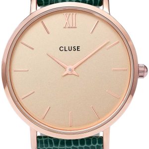 Cluse Damklocka CL30052 Roséguldstonad/Läder Ø33 mm