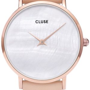 Cluse Damklocka CL30059 Minuit Vit/Läder Ø33 mm