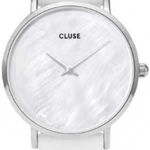 Cluse Damklocka CL30060 Minuit Vit/Läder Ø33 mm