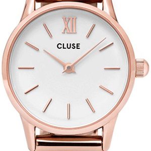 Cluse Damklocka CL50006 Vit/Roséguldstonat stål Ø24 mm