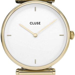 Cluse Damklocka CL61002 Triomphe Vit/Gulguldtonat stål Ø33 mm