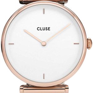 Cluse Damklocka CL61003 Triomphe Vit/Roséguldstonat stål Ø33 mm