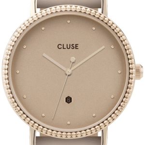 Cluse Damklocka CL63005 Beige/Läder Ø33 mm