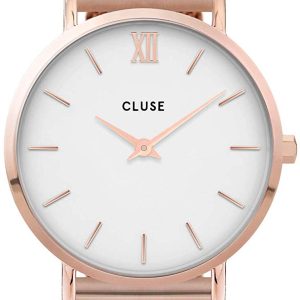 Cluse Damklocka CW0101203001 Minuit Vit/Roséguldstonat stål Ø33 mm