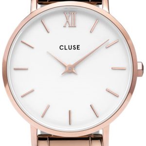 Cluse Damklocka CW0101203027 Minuit Vit/Roséguldstonat stål Ø33 mm