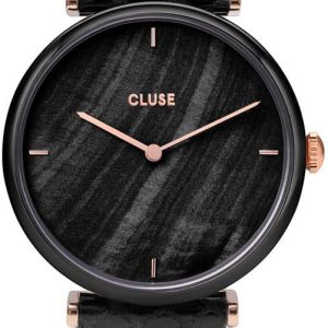 Cluse Damklocka CW0101208012 Svart/Läder Ø33 mm