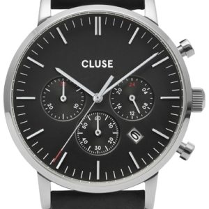 Cluse Damklocka CW0101502001 Aravis Svart/Läder Ø40 mm