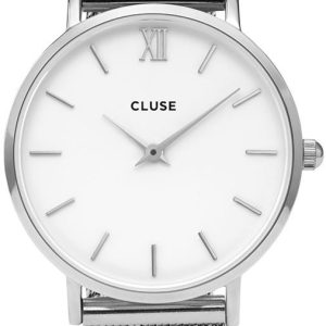 Cluse Minuit Damklocka CL30009 Vit/Stål Ø33 mm