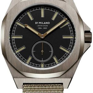 D1 Milano Herrklocka MTNJ02 Commando Svart/Textil Ø38 mm