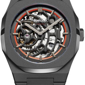 D1 Milano Herrklocka SKBJ06 Skeleton Svart/Stål Ø42 mm