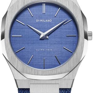 D1 Milano Herrklocka UTDJ01 Ultra Thin Blå/Läder Ø40 mm