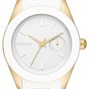 DKNY 99999 Damklocka NY2144 Vit/Gummi Ø35 mm