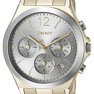 DKNY Chronograph Damklocka NY2452 Silverfärgad/Gulguldtonat stål