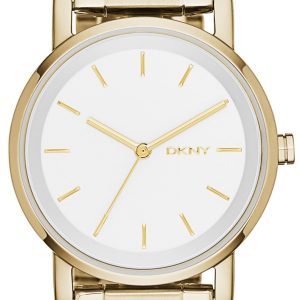 DKNY Damklocka NY2343 Soho Vit/Gulguldtonat stål Ø34 mm