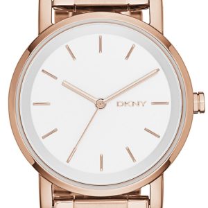 DKNY Damklocka NY2344 Dress Vit/Roséguldstonat stål Ø34 mm