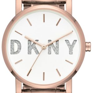 DKNY Damklocka NY2654 Soho Vit/Roséguldstonat stål Ø34 mm