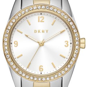 DKNY Damklocka NY2903 Nolita Vit/Guldtonat stål Ø34 mm