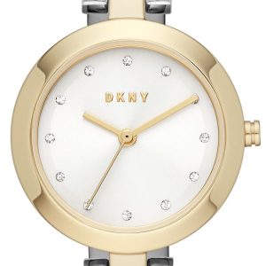 DKNY Damklocka NY2918 City Link Vit/Guldtonat stål Ø26 mm