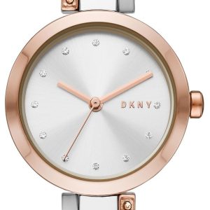 DKNY Damklocka NY2925 Crosswalk Silverfärgad/Roséguldstonat stål