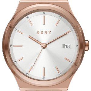 DKNY Damklocka NY2947 Parsons Vit/Roséguldstonat stål Ø34 mm