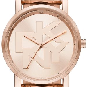 DKNY Damklocka NY2958 Soho Roséguldstonad/Roséguldstonat stål Ø34