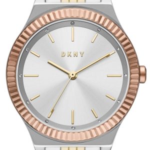 DKNY Damklocka NY2980 Parsons Flerfärgad/Guldtonat stål Ø34 mm