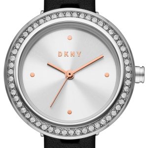 DKNY Damklocka NY2990SET Sasha Silverfärgad/Läder Ø29 mm