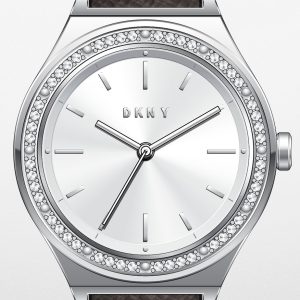 DKNY Damklocka NY6610 Parsons VALUE_INKNOWN Silverfärgad/Läder Ø28