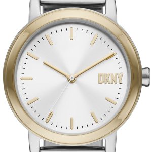 DKNY Damklocka NY6621 Soho D Vit/Guldtonat stål Ø34 mm