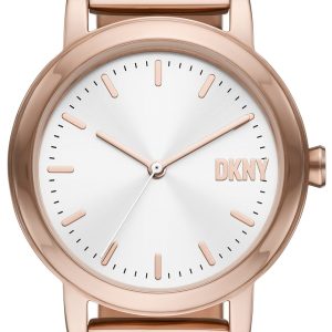 DKNY Damklocka NY6622 Soho D Vit/Guldtonat stål Ø34 mm