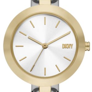 DKNY Damklocka NY6627 City Link Vit/Guldtonat stål Ø26 mm