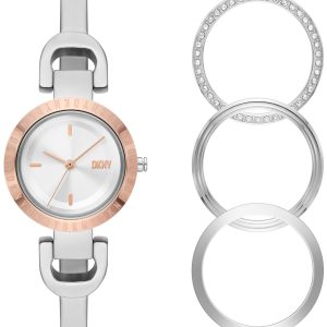 DKNY Damklocka NY6640SET City Link Vit/Stål Ø26 mm