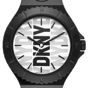 DKNY Damklocka NY6645 Chambers Vit/Gummi Ø36 mm