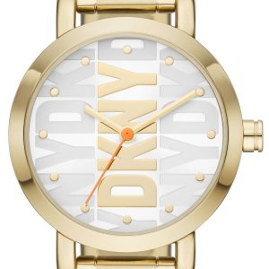 DKNY Damklocka NY6647 Soho Silverfärgad/Guldtonat stål Ø28 mm