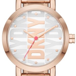 DKNY Damklocka NY6648 Soho Silverfärgad/Roséguldstonat stål Ø28 mm