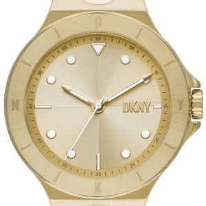 DKNY Damklocka NY6655 Chambers Guldtonad/Guldtonat stål Ø34 mm