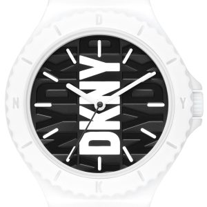 DKNY Damklocka NY6657 Chambers Svart/Gummi Ø36 mm