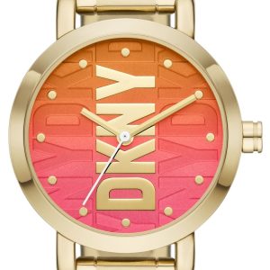 DKNY Damklocka NY6660 SOHO Flerfärgad/Guldtonat stål Ø28 mm