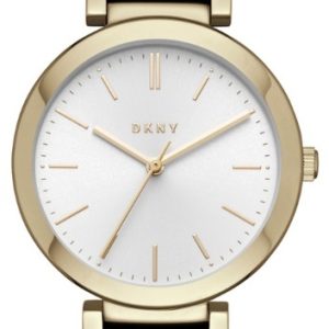 DKNY Dress Damklocka NY2587 Silverfärgad/Läder Ø34 mm