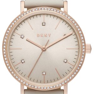 DKNY Dress Damklocka NY2609 Grå/Läder Ø34 mm